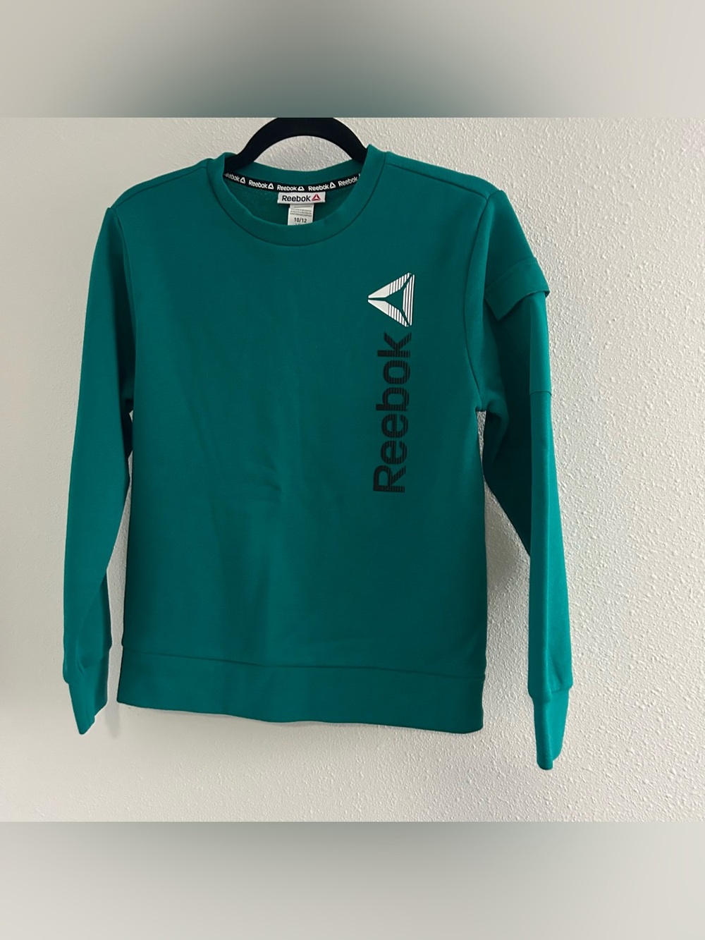 Reebok Teal Green Kids Sweatshirt with Black Logo